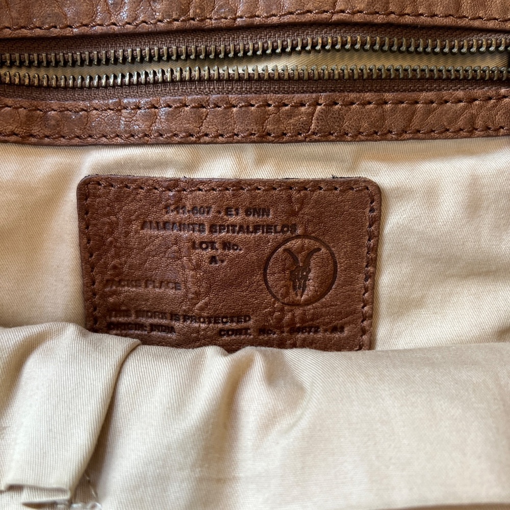 AllSaints Anatolian Washed Leather Hobo Shoulder Bag Brown Retail $298 - Picture 11 of 15